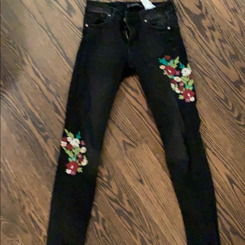Zara black denim like new jeans